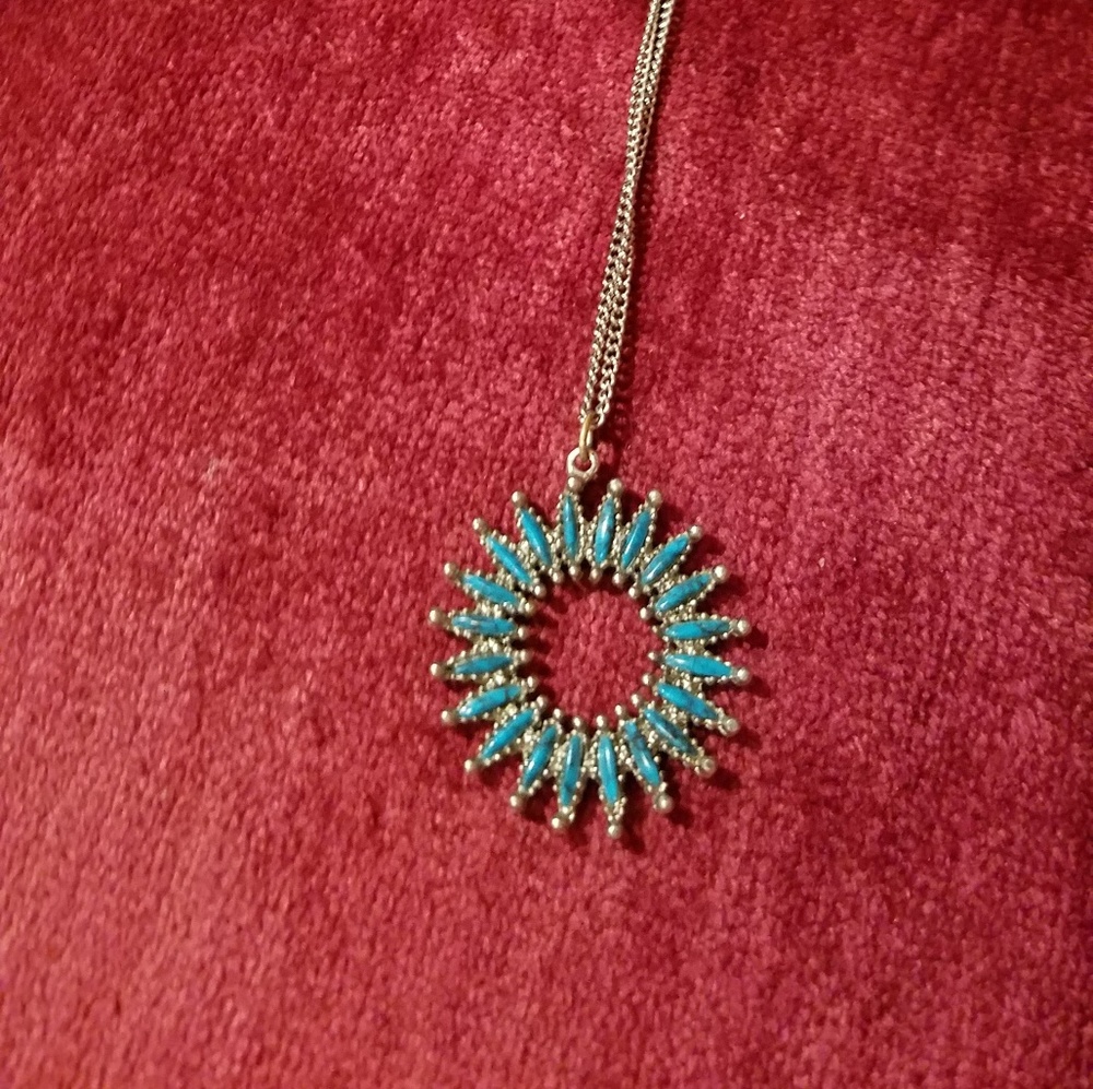 Turquoise Sunburst Necklace